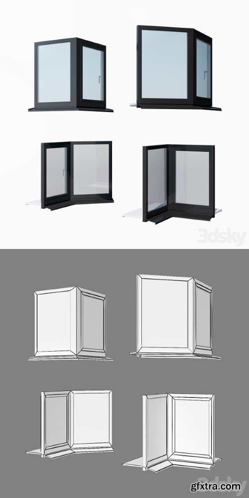 Schuco AWS 65 aluminum windows - set 3