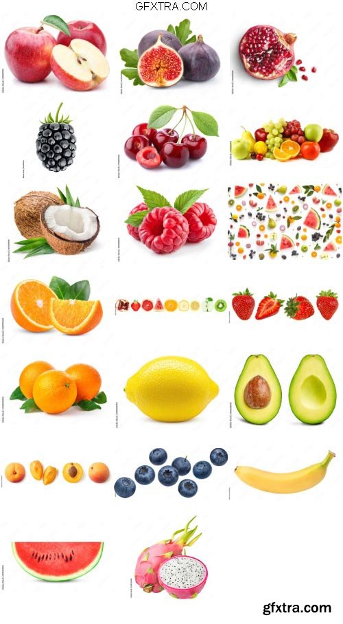 Fruit Pack 2 Isolated  20xJPG