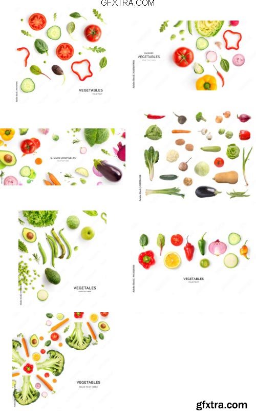 Vegetables Isolated Pack 7xJPG