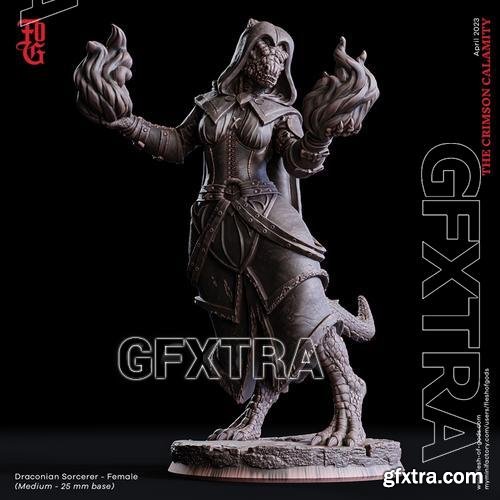 Draconian Sorcerer - Female Version &ndash; 3D Print Model