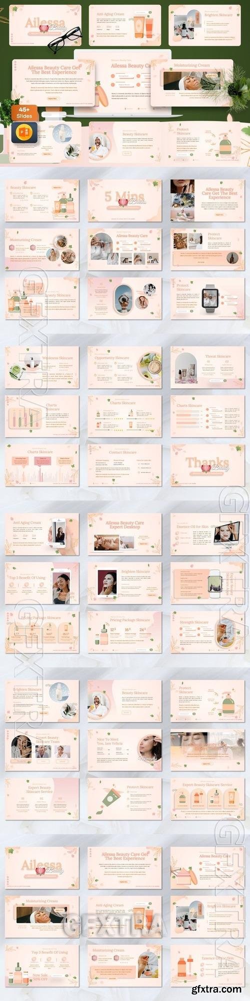 Ailessa - Skincare Powerpoint Template F8ZH9Z7