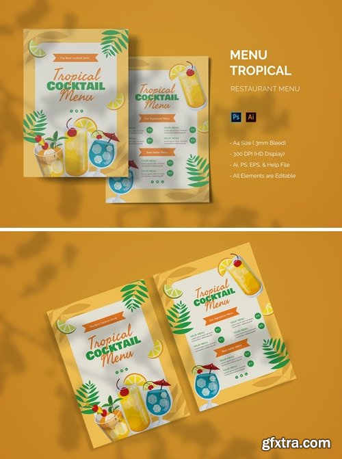 Tropical Cocktail - Food Menu QTTTMA9