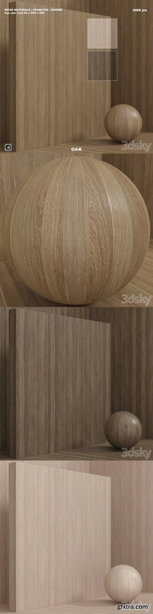 Wood / oak material (seamless) - set 87