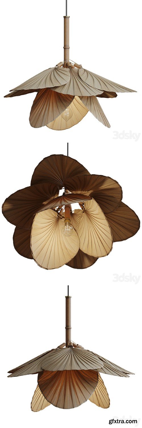 Dry leaf chandelier