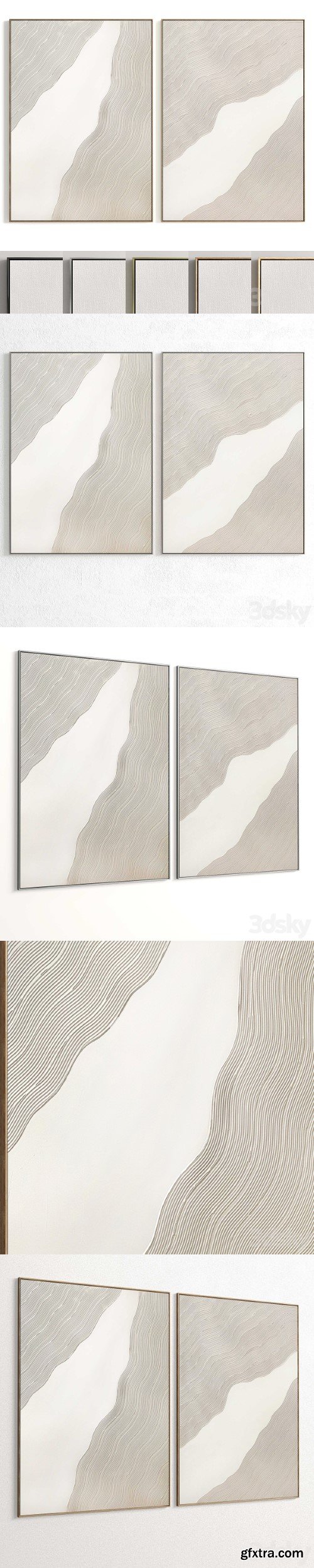 Plaster Two Photo Frames T-346