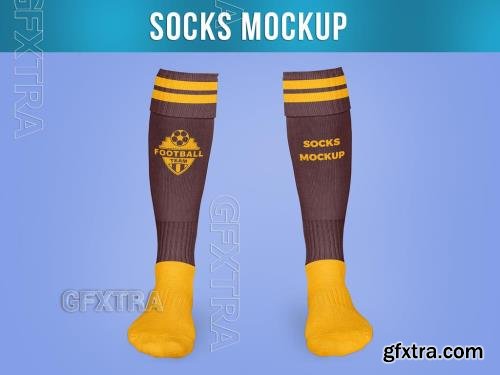 Long Socks Mockup Front View 544599614