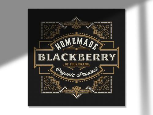 Vintage-Style Jam Label Layout 442406794