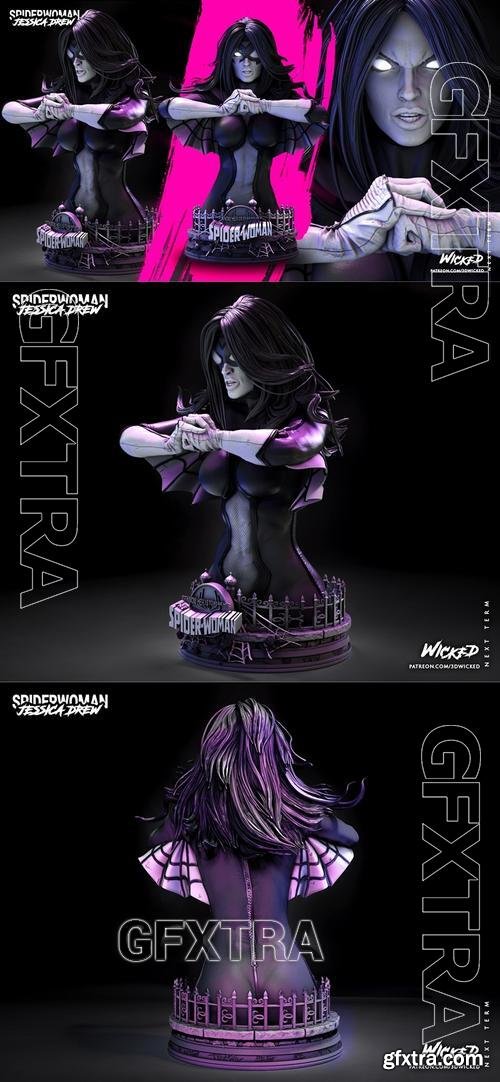 WICKED - Spider Woman Bust &ndash; 3D Print Model