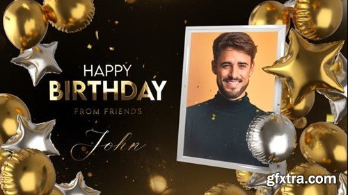 Videohive Happy Birthday Golden Style 39783903