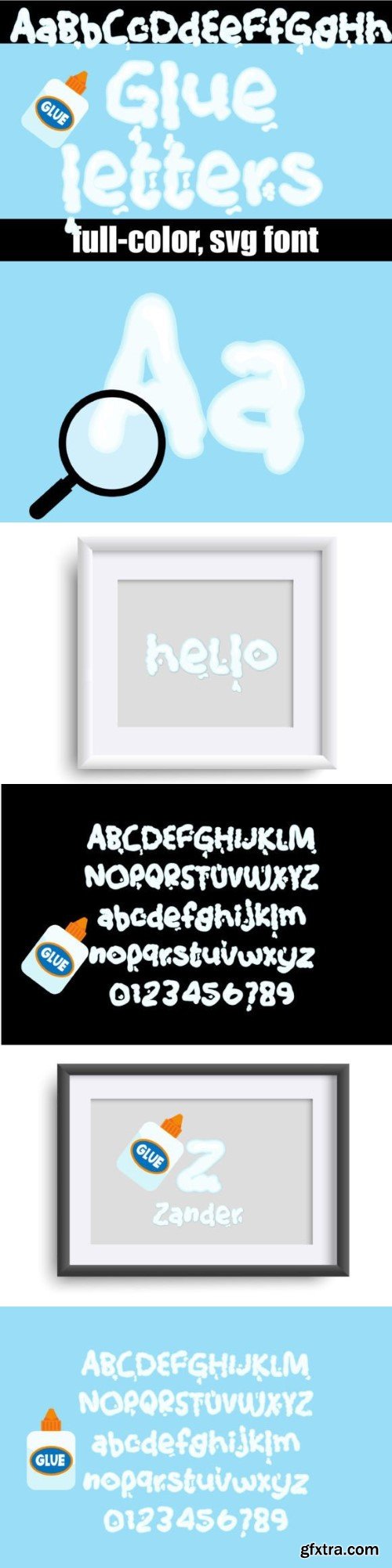 Glue Letters Font