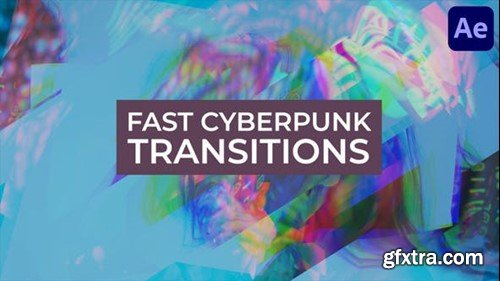 Videohive Fast Cyberpunk Transitions for After Effects 45650383