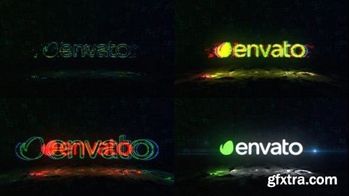 Videohive Modern Glitch Logo Reveal 2 in 1 45541229