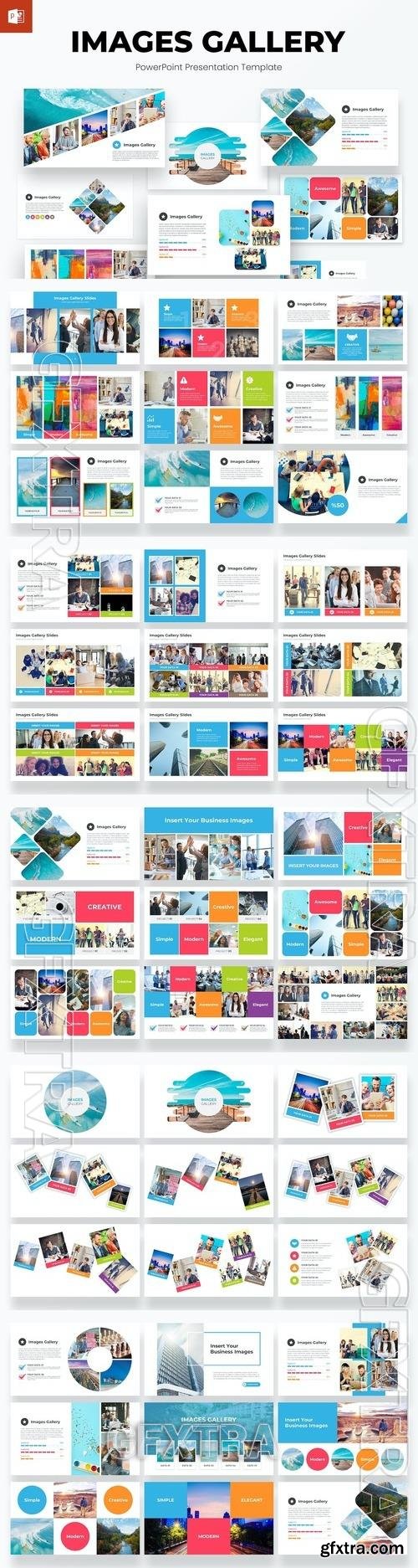 Gallery PowerPoint Presentation Template J7VZ7H3