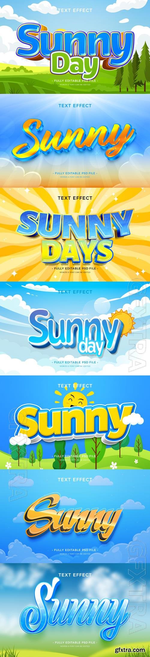 PSD sunny text effect