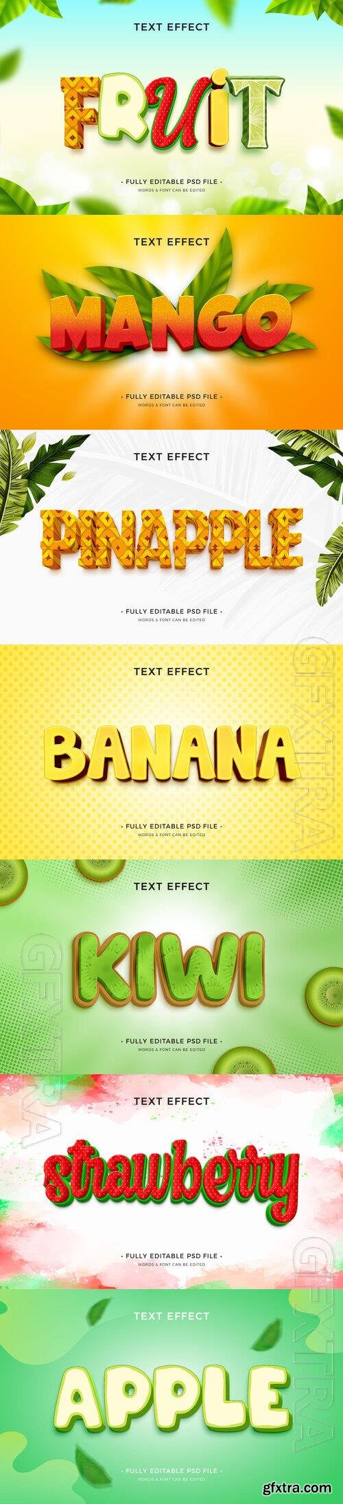 PSD fruit text effect