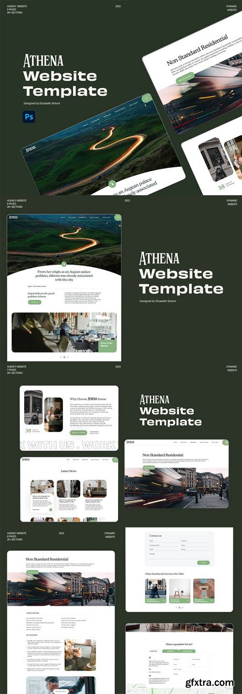 Athena Website PSD Template