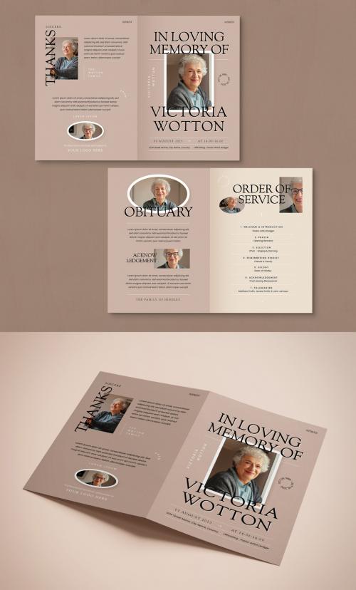 Modern Funeral Program Template 581142384