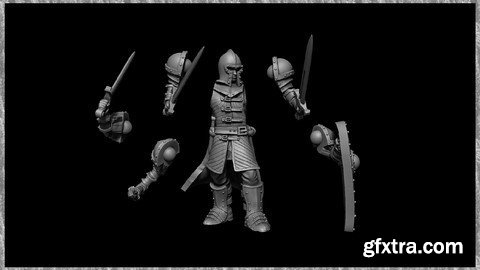 Keying For Modular 3D Printable Miniatures In Zbrush