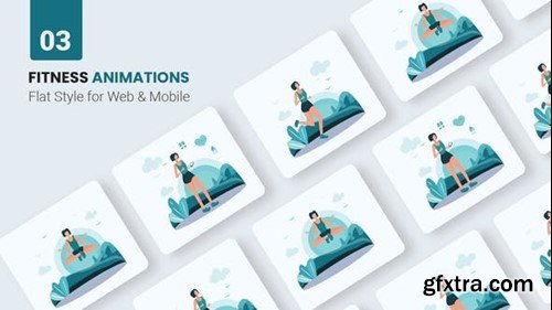 Videohive Fitness Tracking animation - Flat Concept 45654343