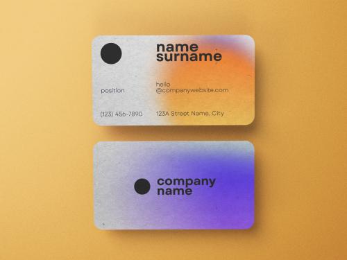 Rounded Corner Business Card Mockup 585832935