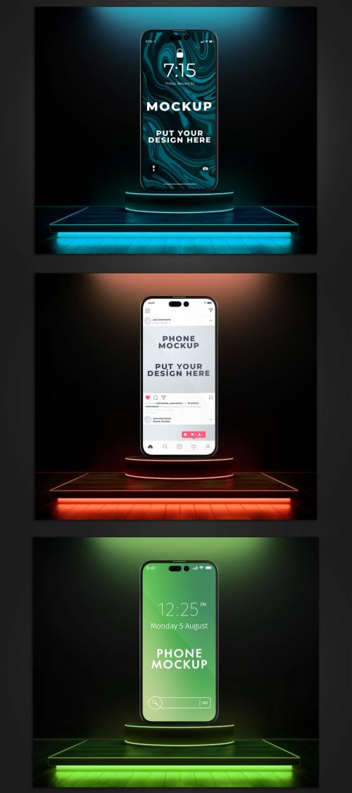 Phone in Podium Mockup 586766257