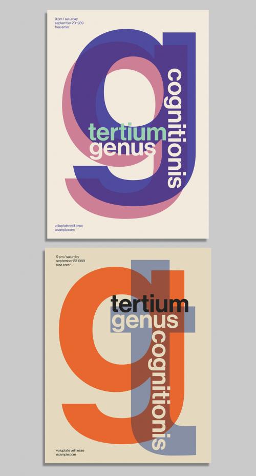 Bold Typography Poster Layout in Swiss Modernist Style 582841312