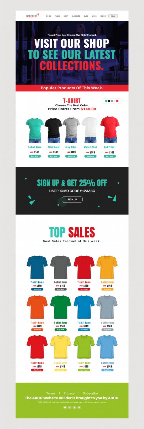 Men Shop Web Newsletter UI UX Design Template 581023180