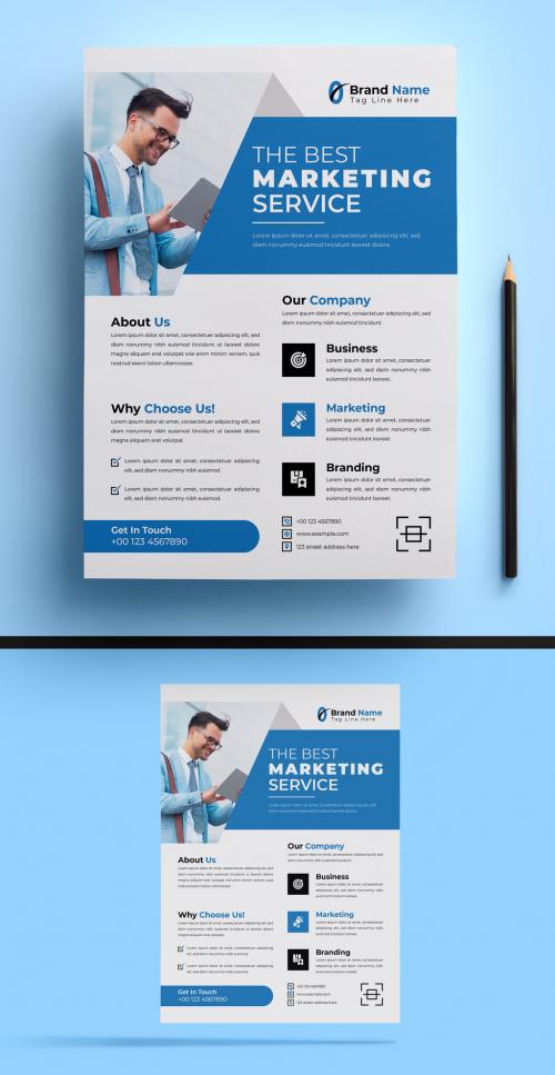 Marketing Service Business Flyer Design Template 582429554