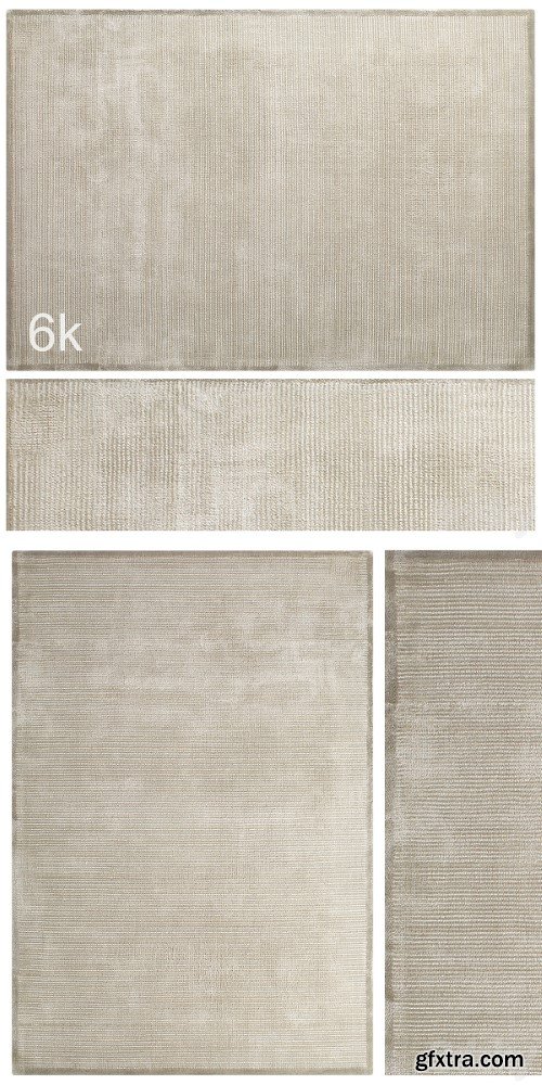 Carpet set 24 - Beige Wool Rug / 6K