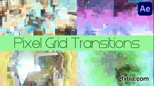 Videohive Pixel Grid Transitions for After Effects 45704848