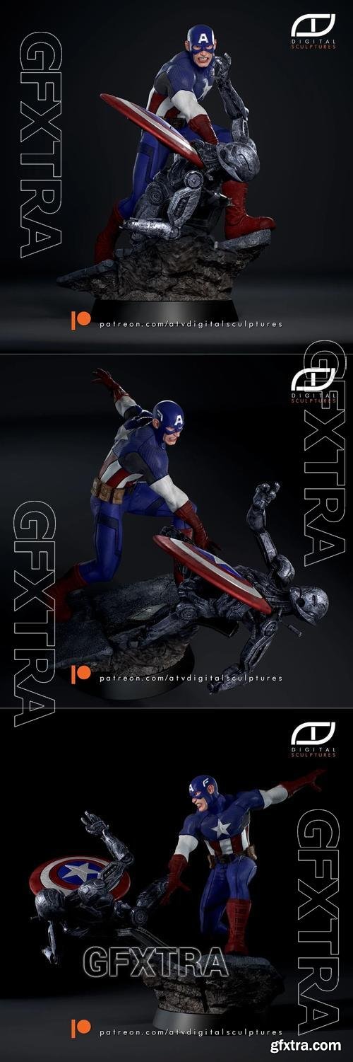 Captain America - ATV Digital Sculptures &ndash; 3D Print Model