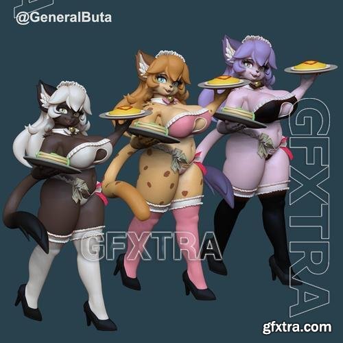 Cat Maid &ndash; 3D Print Model