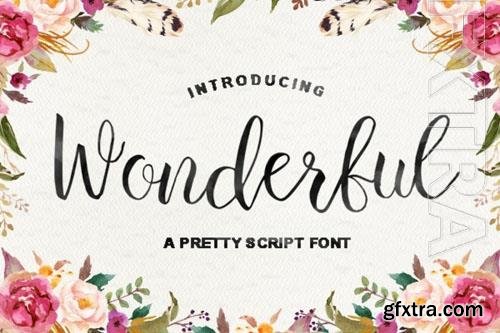 Wonderful Script font