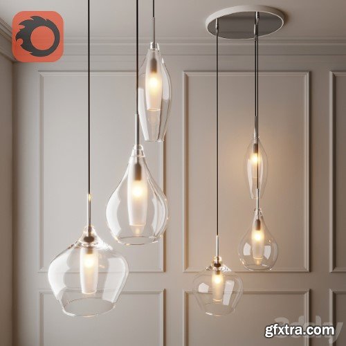 Pendant glass lamp