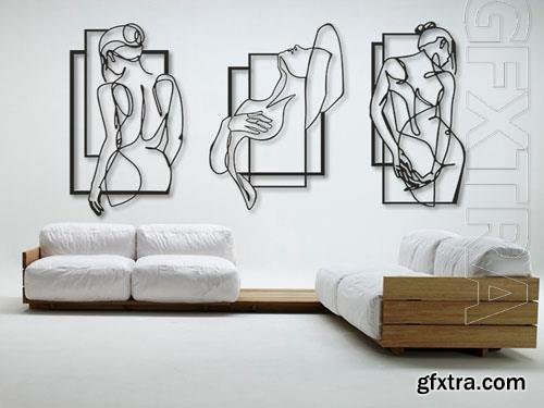 Lines set 3D Printed Wall Art - Home Decor