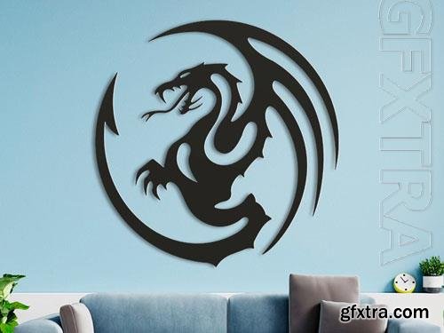 Dragon 3D Printed Wall Art - Home Decor