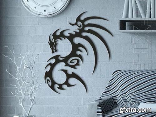 Dragon 2 3D Printed Wall Art - Home Decor