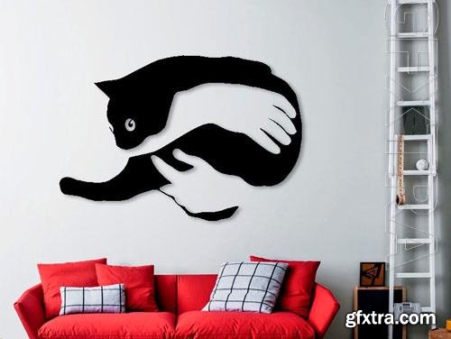 A cat in your arms  3D Printed Wall Art - Home Decor