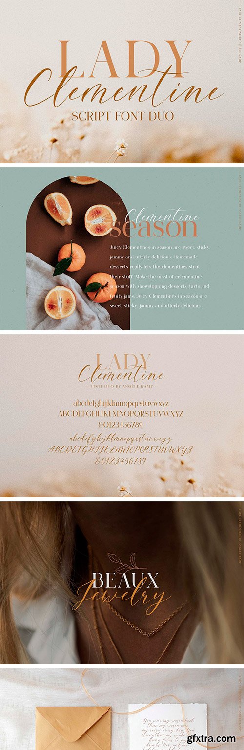 Lady Clementine Script Font &amp; Serif