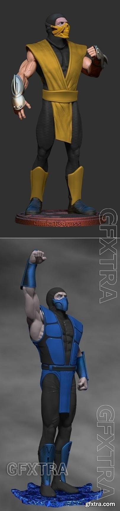 Scorpion and Sub-Zero - Mortal Kombat &ndash; 3D Print Model