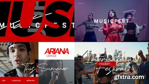 Videohive Music Typography Slideshow 45638407