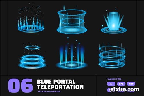 Blue Portal Teleportation Collection