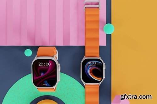 Apple Watch Colorful Mockup