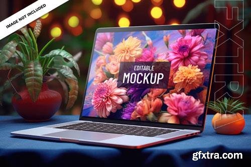 PSD a beautiful and elegant laptop mockup macbook editable