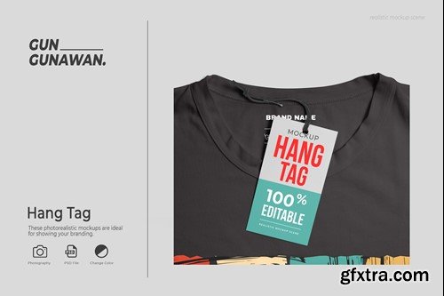 T-Shirt Hang Tag Mockup