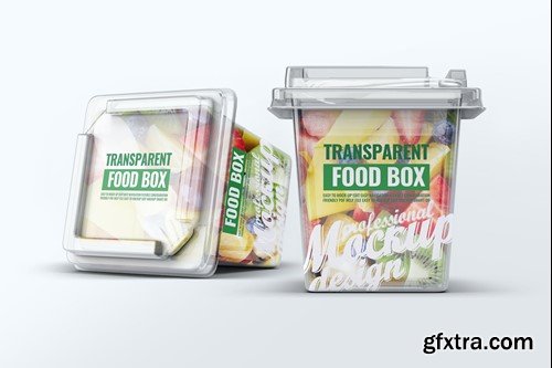 Transparent Food Box Mock-Up