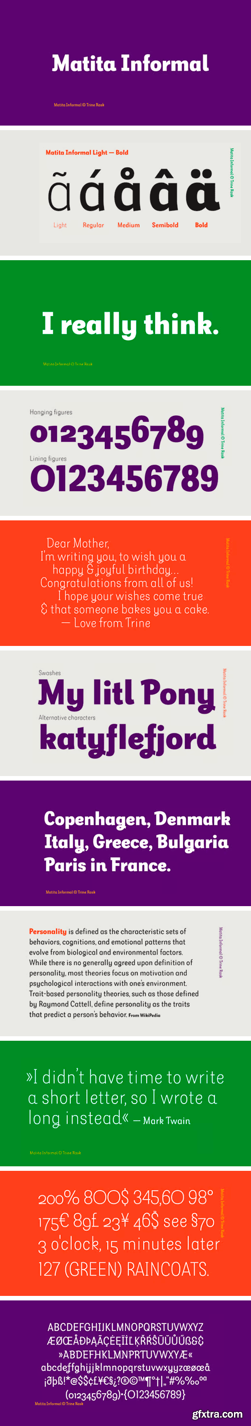 Matita Informal Font Family