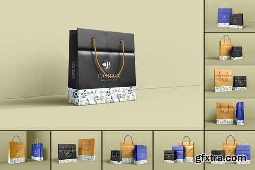 Shopping Bag Mockup Set 01