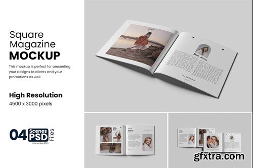 Square Magazine Mockup