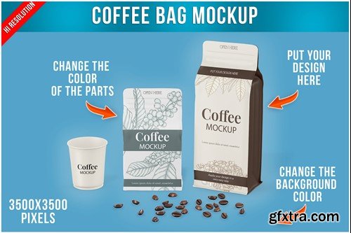 Coffee Bag Mockup